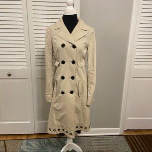 Vera Wang Lavender Label Double Breasted Trench Coat